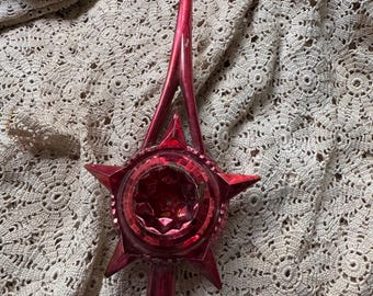 Beat To Hell Vintage Bradford Red Plastic Tree Topper