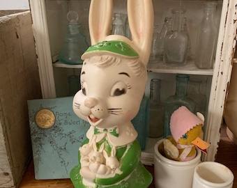 The Most Adorable Vintage Squeaker Toy Momma Rabbit And Her Baby Bunnies