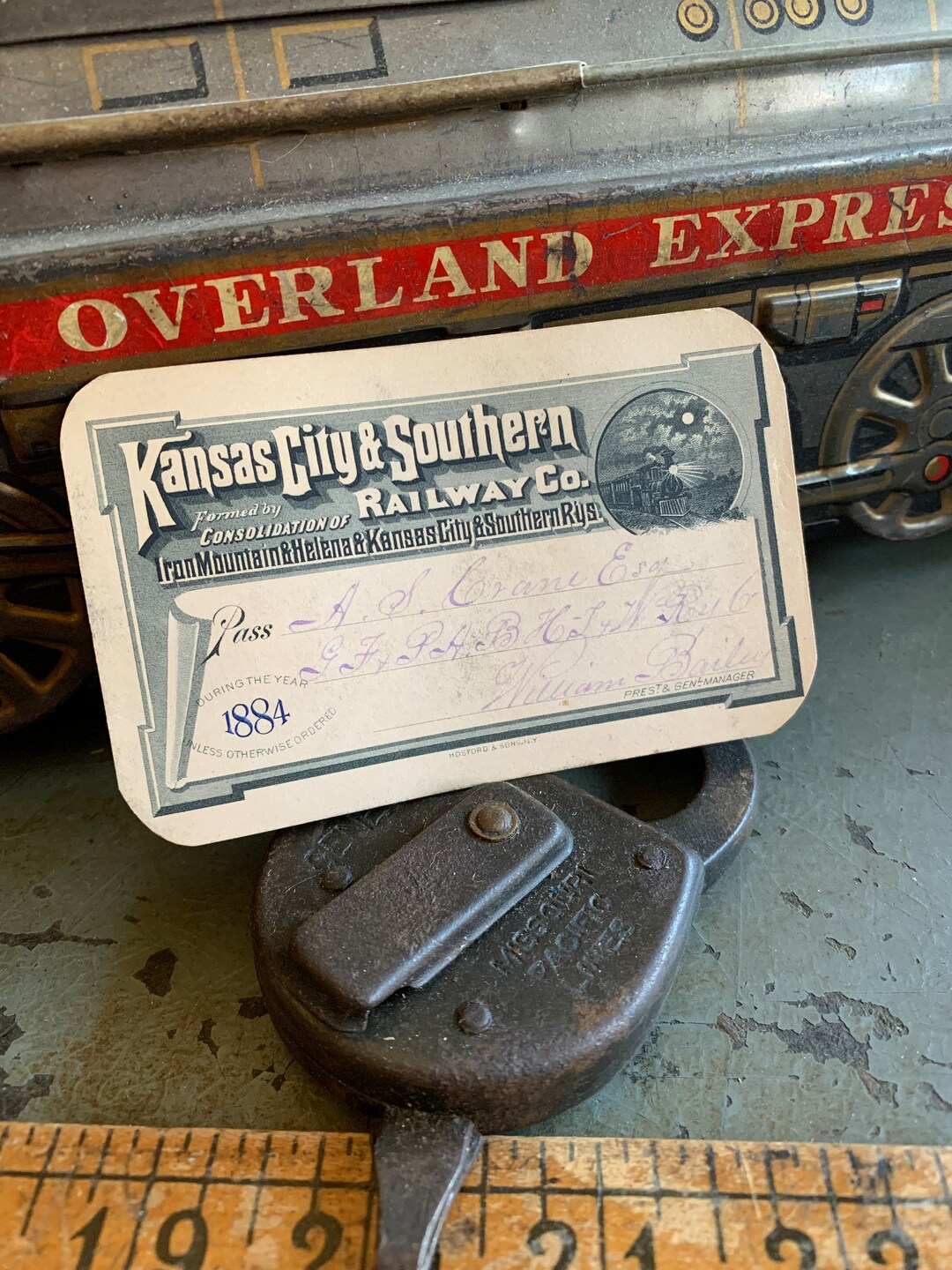 1884 Was A Long Time Ago Antique Kansas City & Southern Etsy