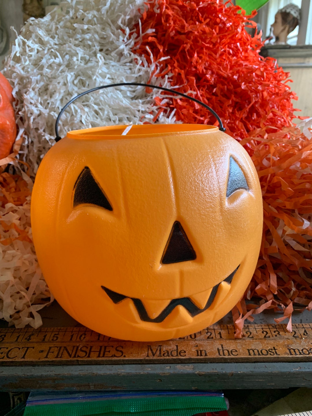 Vintage General Foam Plastic Blow Mold Jack O Lantern Pail - Etsy