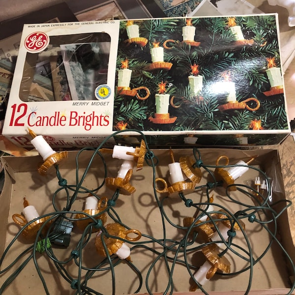 Vintage Ge Merry Midget Christmas Lights Etsy