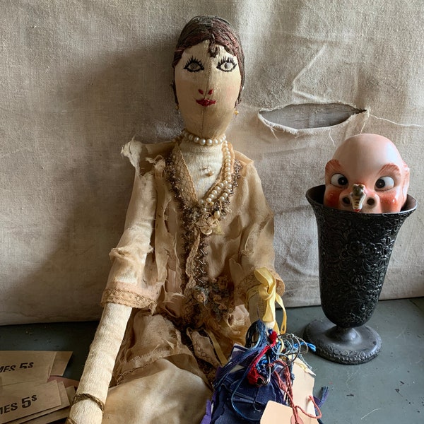She’s Not Letting Go Of Her 1st Place Ribbons Handmade Silk Boudoir Doll