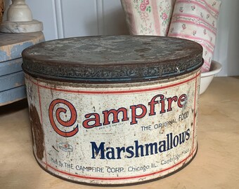 Someone Added A Different Lid To This Antique Campfire Marshmallow Tin And It’s Perfection