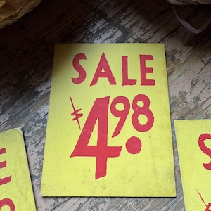 How Fun Are These Vintage Cardboard Grocery Store Proce Tags