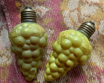 Antique Victorian Grape Large Light Bulbs Letting Off That Funeral Parlor Glow