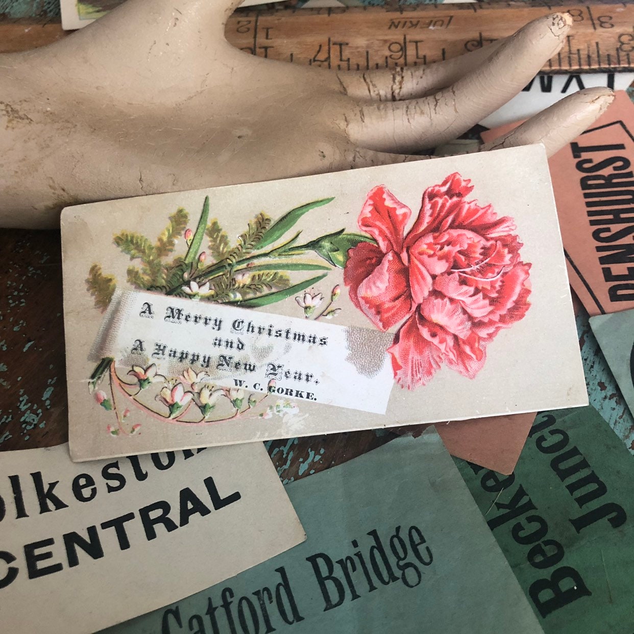 Season's Greetings With This Lovely Victorian Trade Card - Etsy