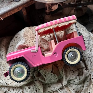 Think Pink Vintage 1960s Striped Safari Tonka Jeep - Etsy