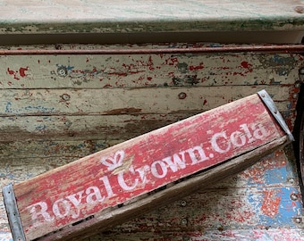 Every Holiday You Are Gonna Love This Vintage RC Dallas Royal Crown Cola Shabby Wood Crate