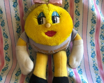 She Said It You’re A Winner 1981 Knickerbocker Ms PAC Man Plush Toy