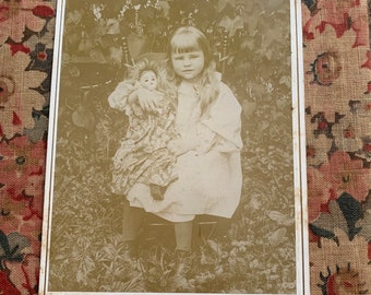 Some Of Us Don’t Care That Our Dolls Have No Eyes Antique Cabinet Card Photo