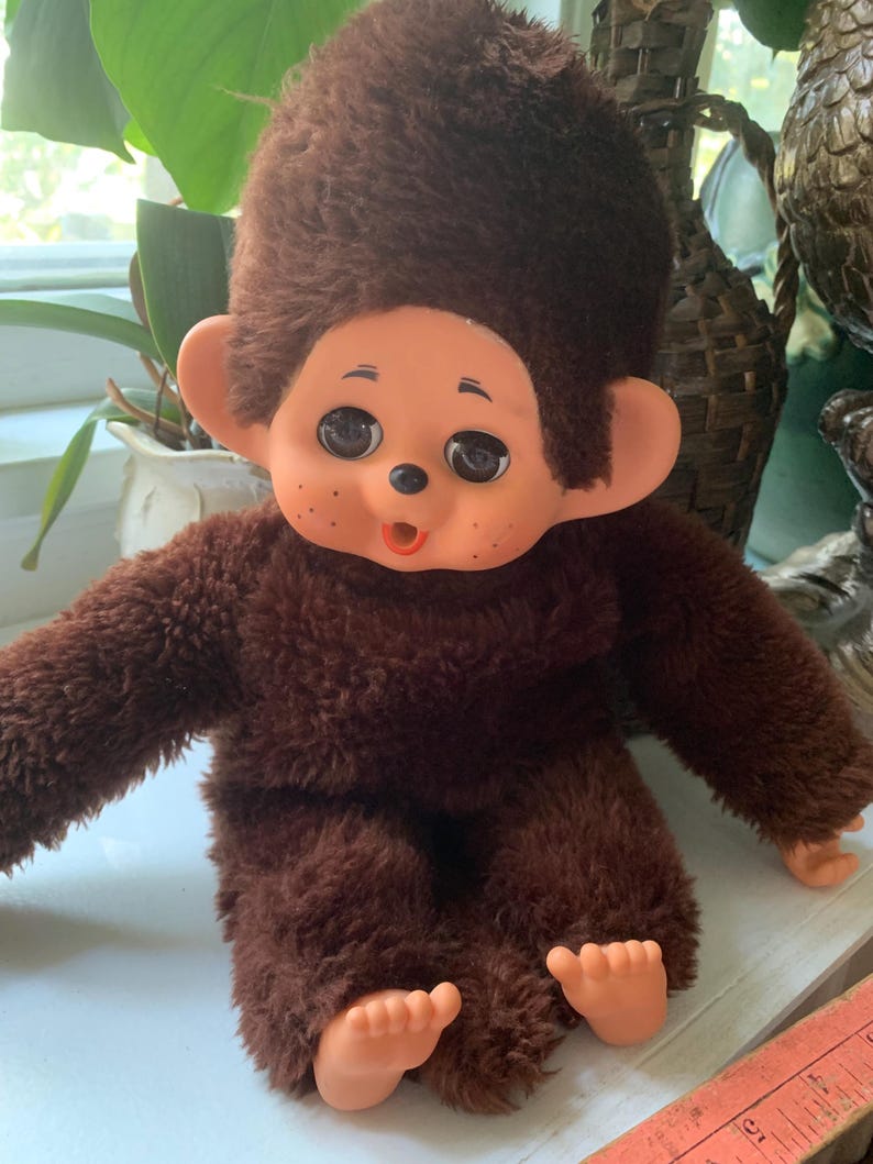 Monchichi Monchichi Oh How Soft & Cuddly Vintage Sleepy Eye Plush Monkey
