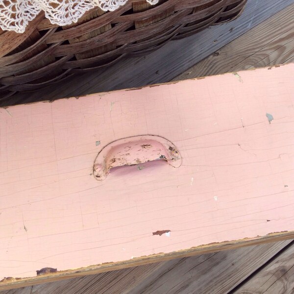 Everybody Loves A Chippy Old Vintage Wooden Pink Drawer
