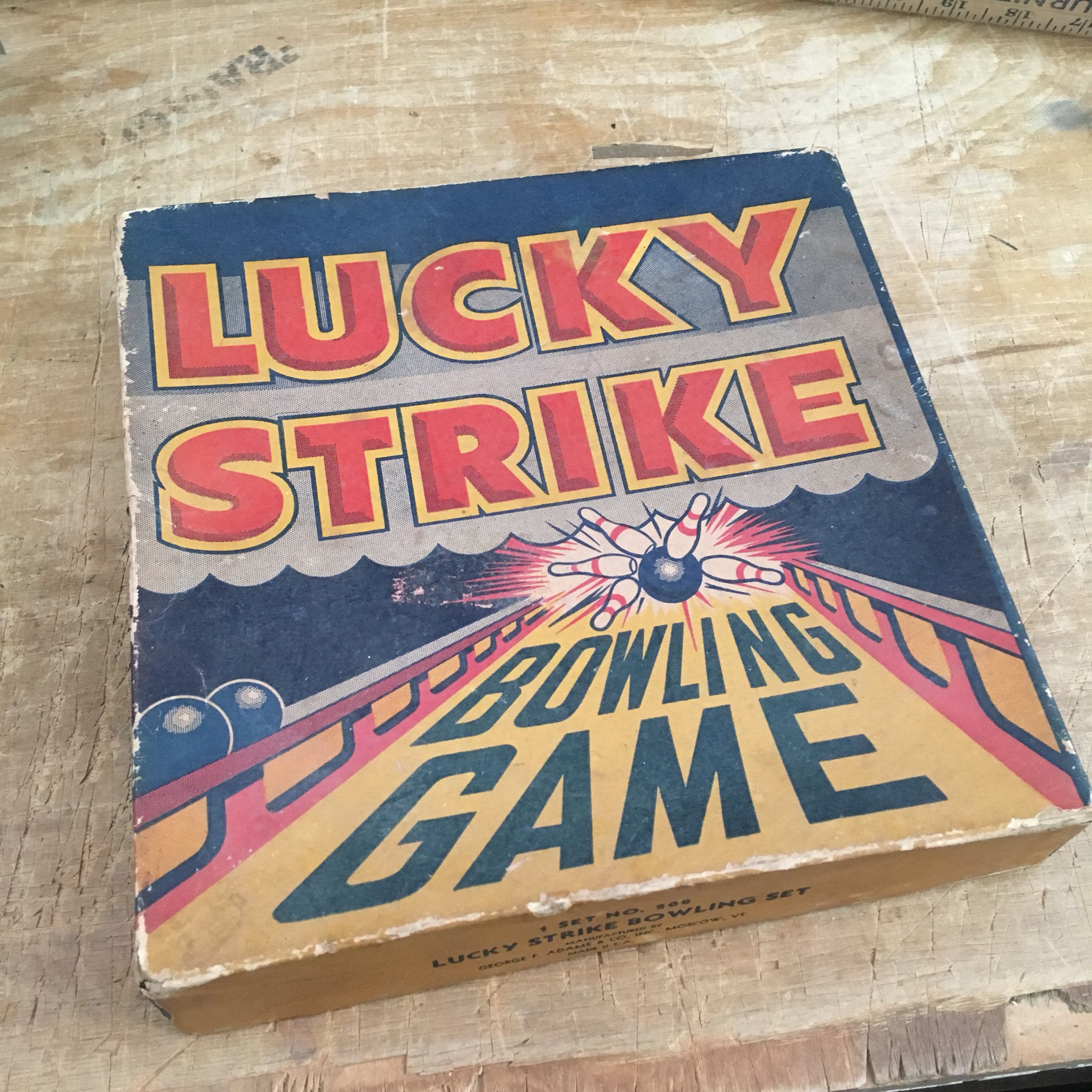 The Balls & Pins Are Long Gone Vintage Lucky Strike Bowling Etsy