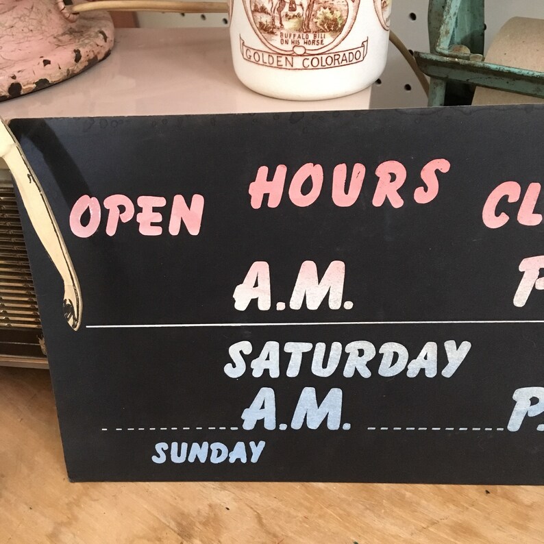Set Your Own Hours Vintage Print Shop Hours Sign Etsy