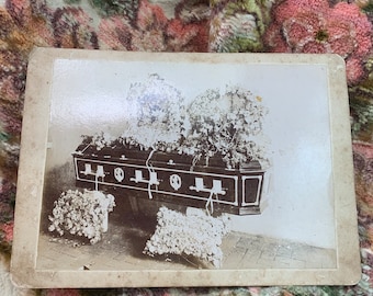 Just Shove Me In The Alley And Take Some Photos Antique Casket Funeral Cabinet Card Photo