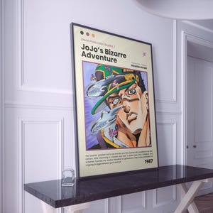 JoJo&#39;s Bizarre Adventure manga poster, Japanese art JJBA Anime Jotaro Kujo, gift for anime fans, Stone ocean aesthetic,Part 6