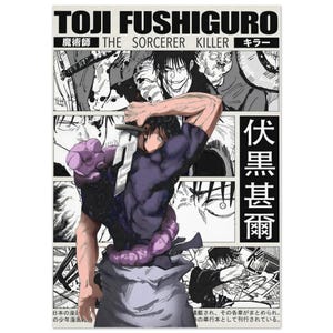 Toji Jujutsu Kaisen Anime Poster Print, Anime Fan, Manga Retro Artwork Japanese Wall Art, Gojo Geto, Anime Fan, Gift for Him, Otaku Art