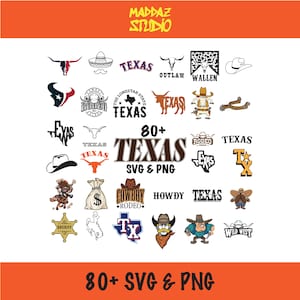Texas SVG PNG Bundle: Cowboy, Rodeo, Longhorn, Wild West Clipart