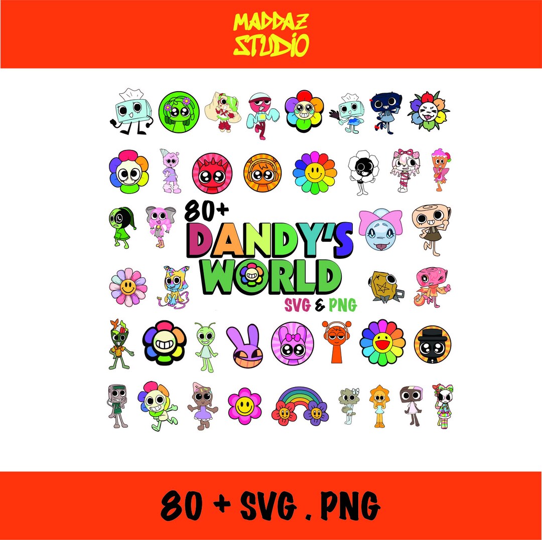 80+ Dandy’s World SVG & PNG Bundle | Roblox Gamer Clipart | Kids Gaming ...