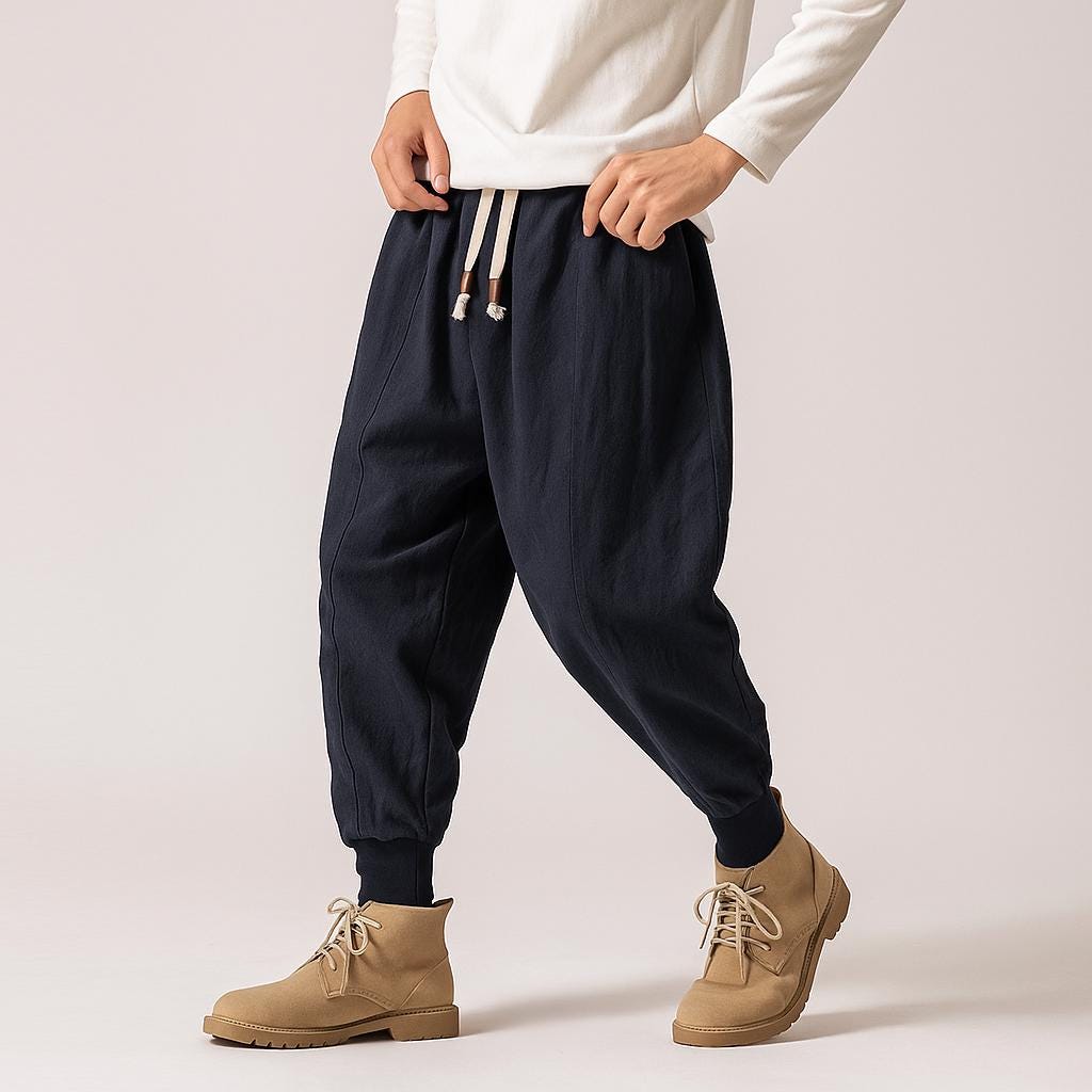 Jogging VINCENT Marine Polyester Grande Taille Homme Ahorn Basique Sport