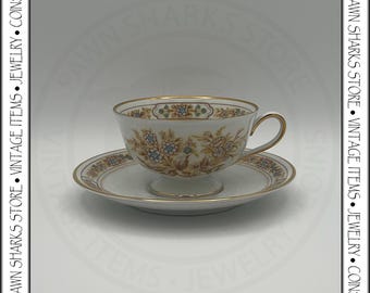 Vintage Princess House Footed Teacup and Saucer Set