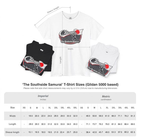 Southside Samurai Chicago Baseball Graphic Shirt, Japanese Flag