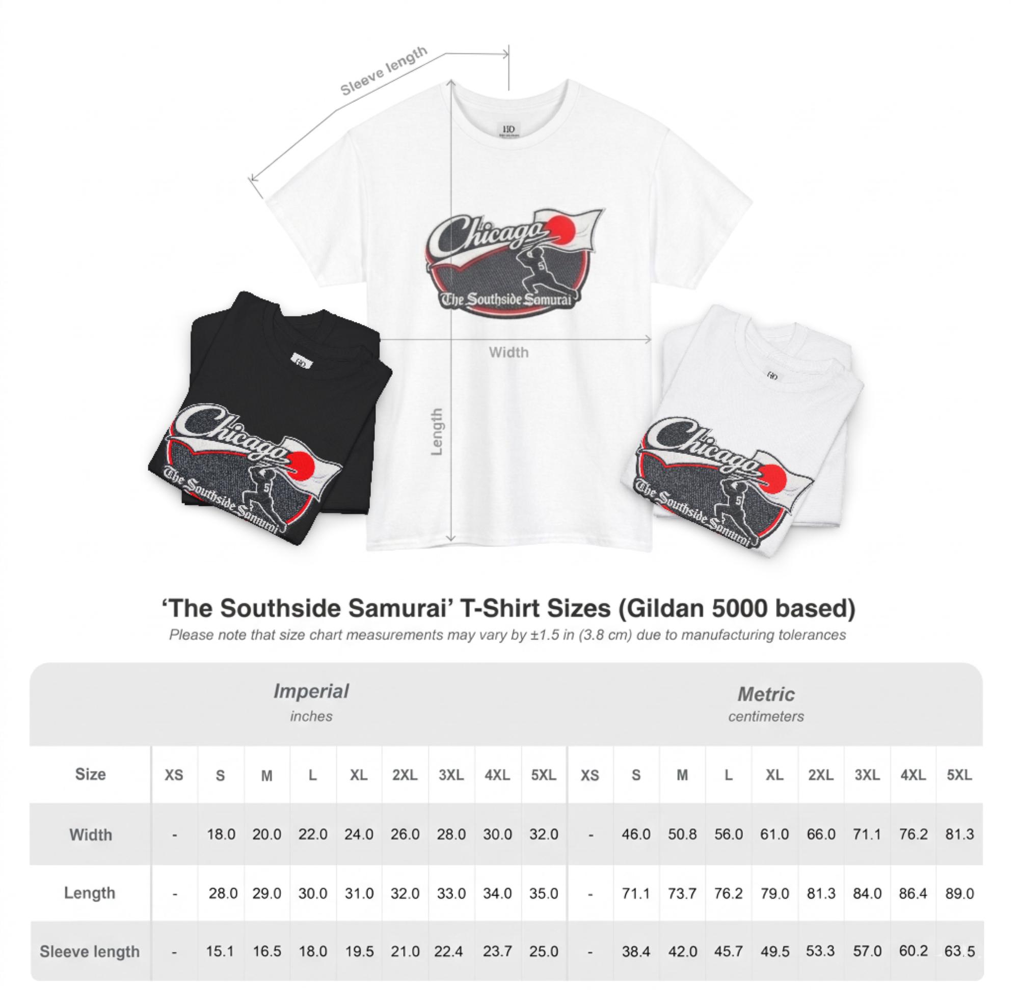 Southside Samurai Chicago Baseball Graphic Shirt, Japanese Flag