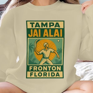 Tampa Jai Alai Florida Vintage Shirt Retro Fronton Sport Graphic Tee Coastal