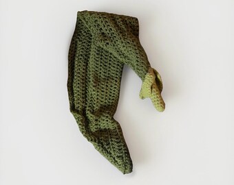 Manta de bebé hecha a mano con forma de vaina de guisante y ganchillo