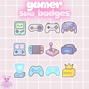 Pixel Art Gamer Controller Sub Badges: Twitch & YouTube (Digital Download