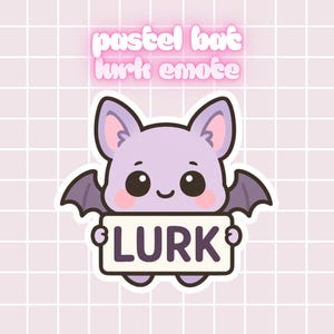 FREE-ish for a limited time Pastel Bat Lurk Emote – Cute Kawaii Twitch & Discord Emote Halloween