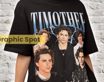 Koszulka z nadrukiem Timothee Chalamet, bawełniana koszulka unisex z nadrukiem vintage Timothee, prezent dla fanów, koszulka z grafiką