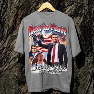 Charlie Kirk T-shirt,  Rip Charlie Kirk,  Patriotic Tee, Memorial Tshirt, Unisex Cotton Shirt, Rip Charlie Kirk, USA Tribute Top