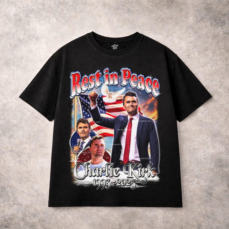 Charlie Kirk T-shirt,  Rip Charlie Kirk,  Patriotic Tee, Memorial Tshirt, Unisex Cotton Shirt, Rip Charlie Kirk, USA Tribute Top