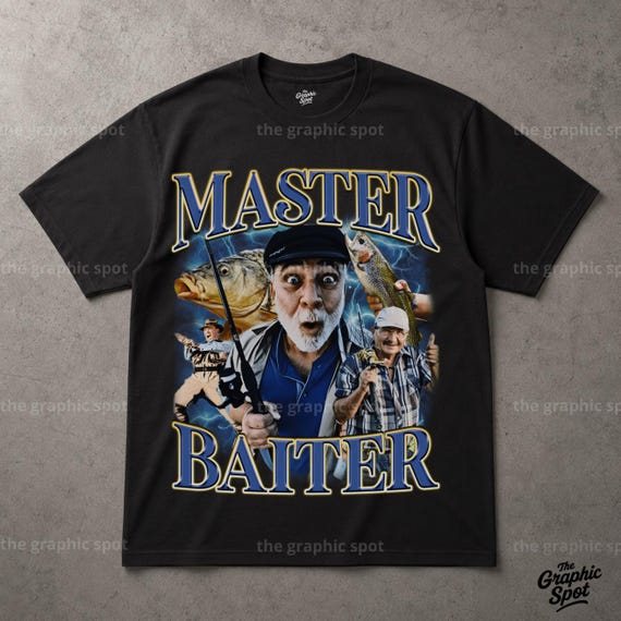 Master Baiter T-Shirt, Funny Fishing Meme Tee, Fisherman Gift Idea, Fishing Humor Graphic Tee, Unisex Angler Shirt