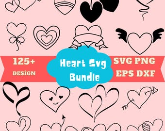 Heart SVG Bundle: Love Clipart, Vector Graphics (Digital Download)