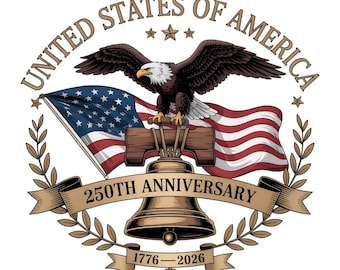 Paquete de imágenes PNG del 250 aniversario de EE. UU., diseño de águila patriótica (descarga digital)