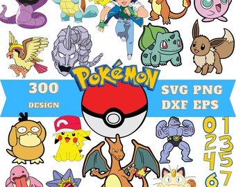 Pokemon Svg Bundle: Anime Cartoon File (Digital Download)