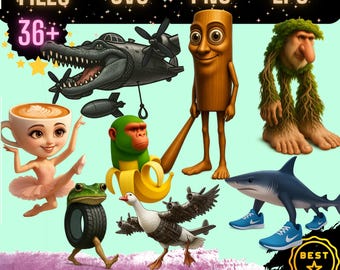 Italian Brainrot Svg Bundle: Funny Meme Designs (Digital Download, Printable)