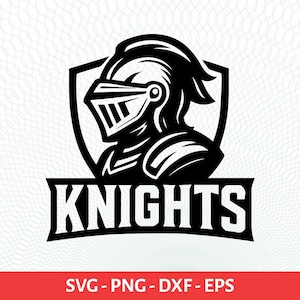 Knights Sports Team Logo SVG, PNG, Dxf, Baseball, Basketball, Football, Soccer Design Silhouette, Cricut,  Instant Download, Knight Team png