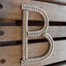 8' Rope Letters Personalize MADE TO ORDER Alphabet Nautical Decor Text Letters Natural or Green Rope 