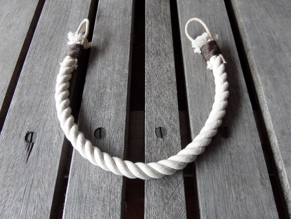Free Shipping Cotton Curtain Tie Back Off White Rope Nautical Etsy
