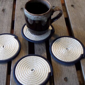 Tim Coffey Fish Coasters Set: Natural Stone Nautical Lake House Bar Decor