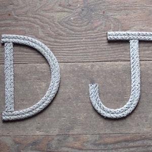 8 INCH Rope Letters Custom Recycled Rope Nautical Decor Great - Etsy