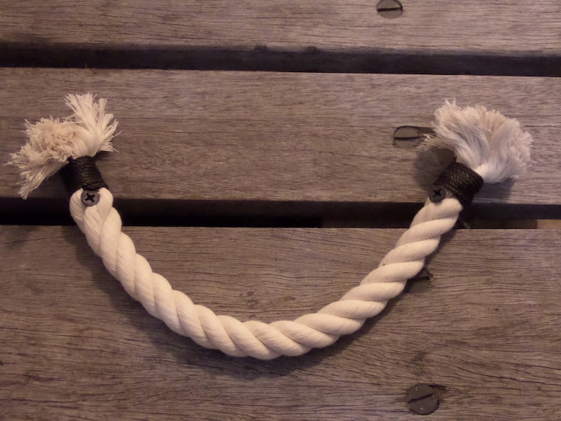 Cotton Rope Drawer Pull Handle Knob Nautical Bathroom Bedroom Etsy