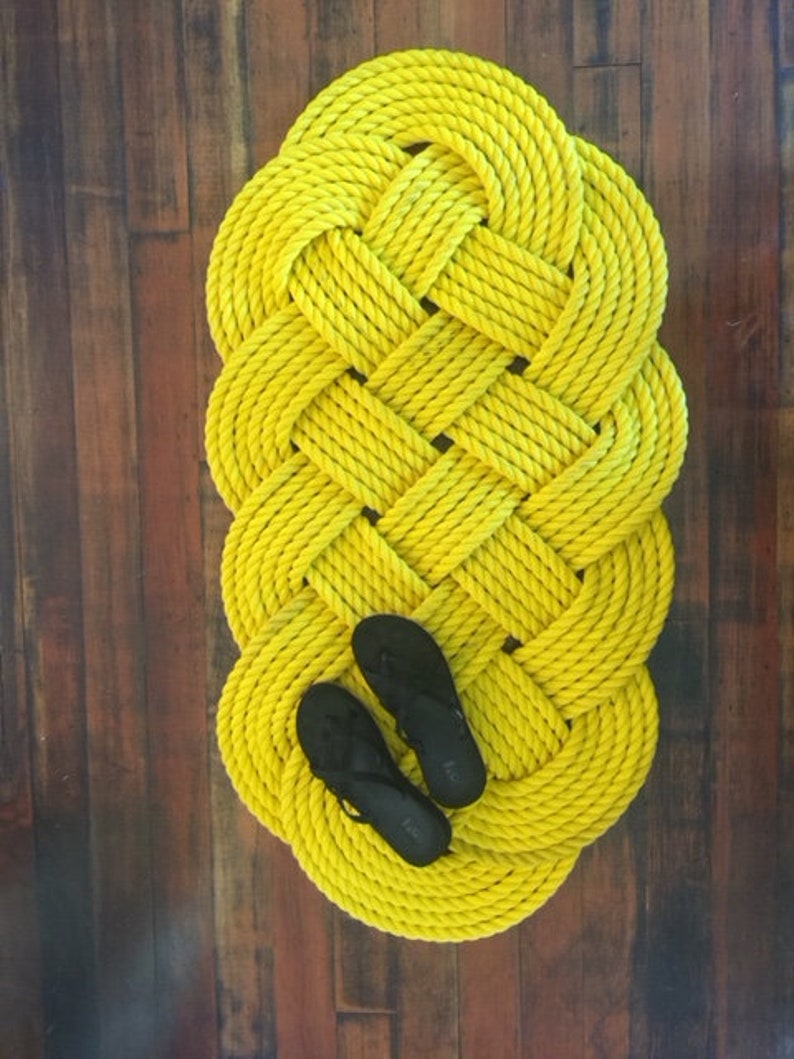 Beach Decoryellow ROPE MAT Large Outdoor Rope Rug 47 X Etsy