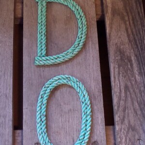 8 INCH Rope Letters Custom Upcycled Rope Nautical Decor Great - Etsy