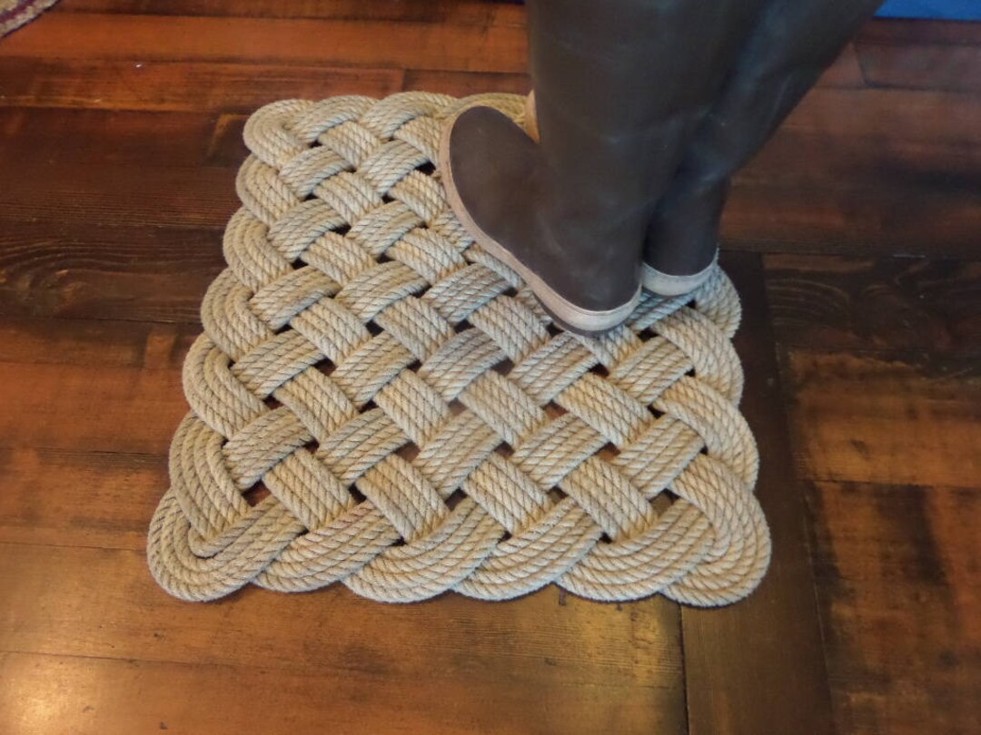 Nautical Rope Rug 20 X 20 Tightly Woven Knotted Etsy