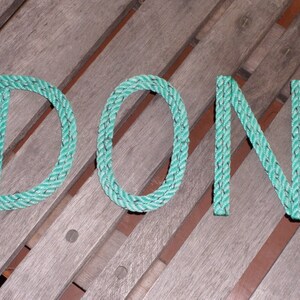 8 INCH Rope Letters Custom Upcycled Rope Nautical Decor Great - Etsy