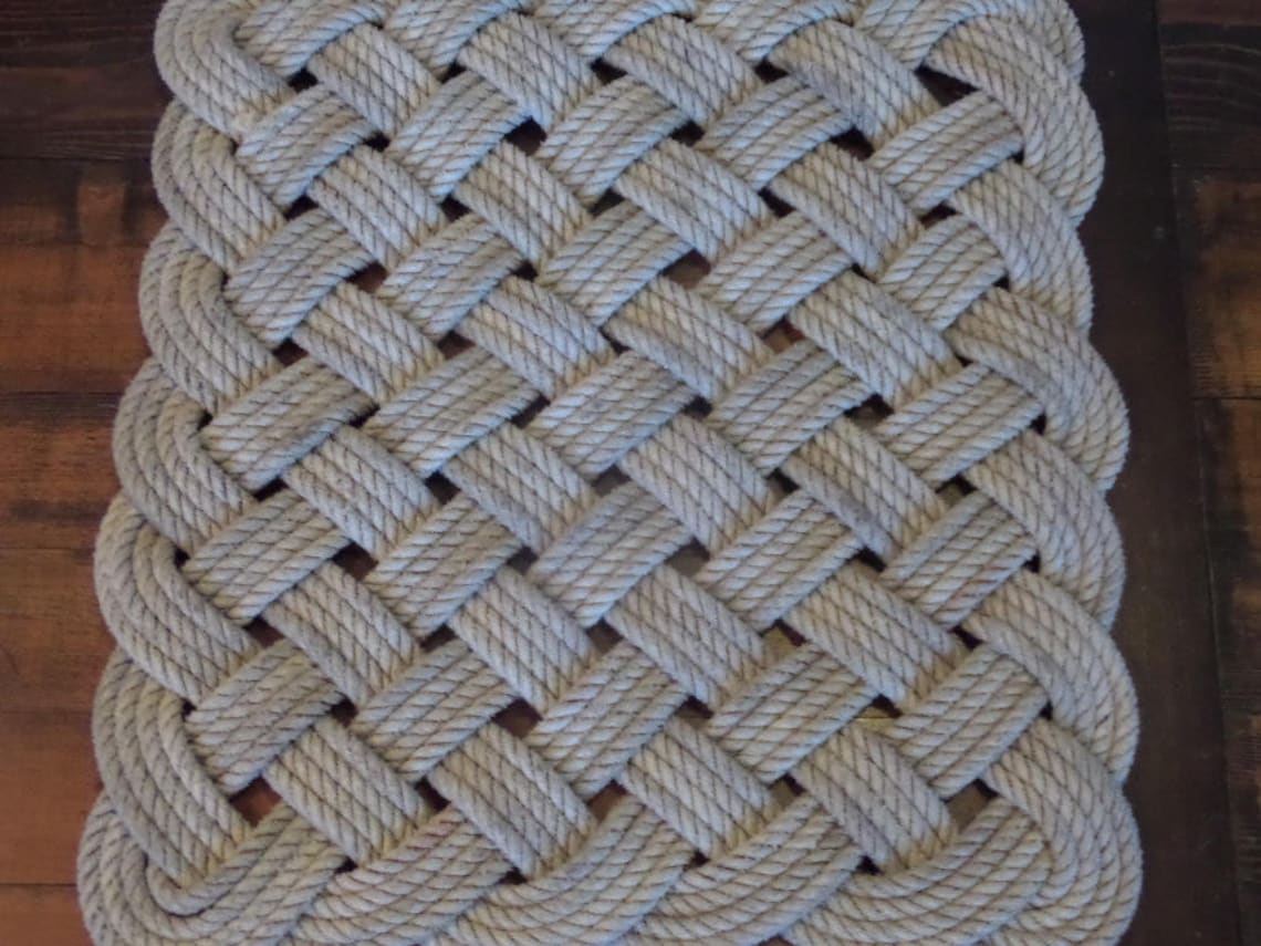 Nautical Rope Rug 20 x 20 Tightly Woven Knotted Etsy